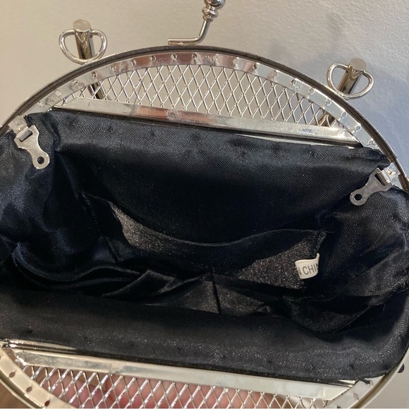 MINI HANDBAG Sequin Sparkly Mesh Metal Coin Purse Closure - Picture 10 of 10